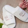 Party Decoration Personalized Wedding Slippers Bridesmaid Gift Disposable Open Toe Bachelorette Spa Soft Covered