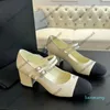 2024 Zapato Classic Lexture Texture Mary Jane Shoe Girls Summer Casual Shoe
