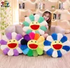 Sun Flower Plush Plushold Bambola da bambola da gatto cuscino cuscino cuscino per casa camera da letto negozio ristorante decorazioni da ragazza giù gi partito1907123