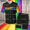LHBT Pride Lion Rainbow 3D Printed Men Baseball Jersey Tshirt Shorts Summer Dräkt Female Tee Top Tracksuit Tvådelar Sportkläder 1