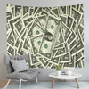 Money Tapestry Wall appeso arazzi pallidi grigio verde Benjamin Franklin da 100 dollari Audio da parete per camera da letto Dorm decorazioni del dormitorio R0411