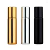 Storage Bottles 5ml Electroplated Essential Oil Bottle UV Roller Ball Perfume Cosmetic Trial Sample With Glass