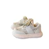 Sneakers Childrens Sports Shoe Trend 2023 Baby Sequins Koreaanse editie herfst nieuwe hardloopschoenen voor jongens en meisjes lichtgewicht casual H240411