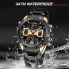 Naviforce Men's Watch Alloy Dial Dial Analog LCD Digital Sport Sport Waterprop Propert Wristwatch Data do cronógrafo luminoso relógio