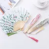 1 pc Fan Fanteing Fan Fel Wedding Fan Fan Fan Fan Fan Fan Fan Fan Fan Fan Fan Fan Fan Vintage Bamboo Floro Flower