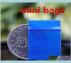 Sacchetti da imballaggio blu mini in miniatura a cerniera a cerniera immergenti in plastica imballaggio di cibi fave per cibi di cibi 4271359