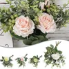 Decorative Flowers 1pc Artificial Flower Eucalyptus Rose Bouquet Wall Decoration Wedding Plastic Decorations