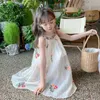 Girl's Dresses Girls Floral Dresses Summer Clothes 2024 New Girls Sleeveless Dress Princess Dress