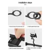 Aluminium Motorcykel Mountain Bicycle Phone Holder Stand Justerbart Moto -styret bakspegel Mot mobilmontering