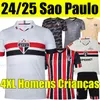 4xl 24/25 Sao Paulo Soccer Jerseys 2024 2025 Nestor Luciano Alisson Calleri Arboleda James Pato Lucas Calleri Ferreira L.Gustavo Football Shirt Men Women Kid Kit Kit Kit Kit