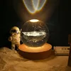 Crystal Ball Night Light Science Space Astronomy Universe Planet Cool Presents USB Power Warm Bedside Light Night Lamp