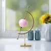 Decorative Plates 1Pcs Gold Glass Ball Sphere Fixed Home Decor Ornament Crystal Base Display Stand