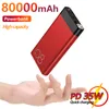 80000mAh High -Kapazitäts -Power Bank tragbar mit LED Light HD -Digitalanzeige Tcharger Travel Fast Lade -Powerbank