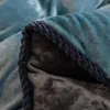 Bedding Sets Home Textiles Lake Blue Winter Flannel Quilt Cover 1pcs Pillow Case 4pcs Soft Warm Duvet Sheet