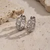 Hoop oorbellen S925 Sterling zilver eenvoudige textuur holle geometrische cirkel ear buckle vrouwen kunnen dagelijkse meid's vakantie gif dragen