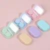 1PC Candy Color Contact Lens Case avec miroir Unisexe Travel Cosmetic Contact Lens Case for Eyes Travel Kit Holder Container