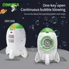 Piaska gra Water Fun Electric Rocket Bubble Machine Maker Automatyczne mydło Bubbles Blower Light Astronauta Summer Outdoor Game Toy na przyjęcie weselne L47