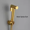 Avapax Brass Bidet Faucet Gold Toilet Sprayer Bidet Faucet Portable Bidet Spray Shower Head Single Cold Water Tap No Valve