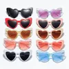 Okulary przeciwsłoneczne serce kształtowane dla mody damskiej miłości Uv400 Ochrona okularów letnie okulary plażowe vintage goggle