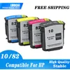 4PCS 69ml with full For HP 10 82 Replacement Ink Cartridge Compatible For HP Designjet 500 500ps 800 800ps 815MFP 820MFP Printer