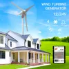 400W Windmill 2m/s Low Start Speed AC12v 24v With MPPT Controller Flexibly Assemble 3 or 5 Blades Small Wind Turbine Generator