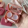 Coussin de bonbons lisses Pink Twezers Contact Case Femmes Femmes Portable Contact Lens Box Nouveau style Contaiteur Contact Contact Case