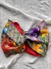 Designer Silk Elastic Headbands For Women 2022 New Arrival Luxury Girls Floral Flowers Butterfly Hair bands Scarf Hair Accessories8929439