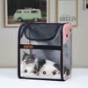 Portadores de gatos PVC Carrier transparente Mochila Bolsa Bolsa Bolsa Bolsa Transportable Viajamiento Portable Plegado Cats Bolsos de hombro