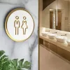 Akrylowy kreatywny nowoczesny znak toaletowy logo łazienki toalecze WC Talerze do drzwi kobiety symbol do publicznego biura hotelowego restauracji