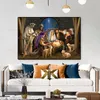 Christian Natity Manger Scene Poster Canvas Stampe Gesù Birth Wall Art Painting Immagini Decorativo Decorativo Decorazioni per la casa