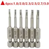 6/12pcs 50 mm Triangle de triangle bits de tournevis S2 Acier 1/4 pouce