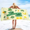 Statrick Clover Green Beach Tail Ultra Soft Absorbant Large Bath Bath Trnerg très absorbant Soft for Kitchen Face Gym Spa