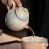 Чайные наборы сосновой иглы для ручной работы в ручной работы джингхэнь глазурь печь из изысканную чайную чайную чайную чайную чай