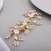 Headpieces Rhinestone Hair Clip Gold Wedding Accessories Handmade Pearl Bridal Head Jewelry Flower Trendy Tiaras
