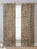 Texture leopardo tende trasparenti per la vetrina del soggio