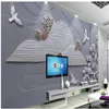 Wallpapers 3D Aangepaste behang Landschap schilderen Relief Achtergrond Wall Living Room TV Decoratief
