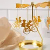 Revolving Horse Lantern Candle Holder Rotary Candlestick Transfer Windmill Tea Light Holder For Wedding Party Table Decoration