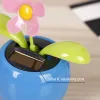 Ornamentos de painel de flor da dança solar com energia solar balançando automáticos carros de girassol automáticos acessórios para carro de brinquedo