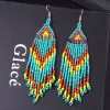 New Jewelry Beaded Earings Dangle Drop Earrings for Women Boho Tassel Beads Multi colors Earring Jewelry Gifts