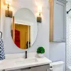 Verwijderbare acryl spiegelwandsticker Ovaal reflecterende oppervlaktespiegel Zelfklevende kamer Art Decal voor badkamer woonkamer decor