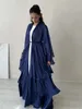 Vêtements ethniques Ramadan Eid Fashion Dubai Satin Abaya Kimono Muslim Dress Kaftan Abayas pour femmes Caftan Marocain Robe Femme Musulmane