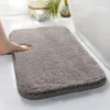 Carpets High Plush Infill Bedroom Floor Mats Thickened Thermal Carpet Anti-skid Foot For Domestic Bathrooms Black