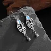 Dangle Earrings Fashionable And Creative Retro Moonstone Women's Teardrop Shape Personality Charm Accessories Jewelry Gifts For Women