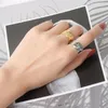 Cluster ringen Livvy Silver Color Classic Simple Extra grote openingsbanden voor vrouwen bruiloft Charmante sieraden Accessorie 2024 Trend