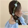 Haarklammern Barrettes Gänses Blumen Grüne Blatt Rattan Stirnband für Frauen süße Sommer Modeaccessoires Märchenhaarwears Girls G oteiu