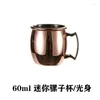 Zestawy herbaciarni 60 ml Mule Tea Cup Porcelanowe filiżanki naczyń stolicznych ze stali nierdzewną kubek kubek kubek wina 1pc
