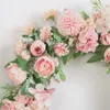 Decorative Flowers JFBL Artificial Peony Hydrangea Wreath Spring For Front Door Wedding Wall Birthday Party Farmhouse Garden Home Decor