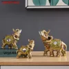 Arts et artisanat lmhbjy thaïlande résine artisanat éléphant nouvel articles ménagers trois éléphants créatifs ornements décoration d'éléphant l49