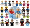 Grands blocs de construction agrippe pirate docteur de la police accessoire accessoire de brique compatible avec les grands blocs de blocs de famille cadeau