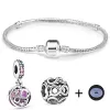 TOGORY New Boy Girl Charm Bracelet Bangles for Women Glass Murano Beads Fit Original Bracelet Femme Jewelry Gift Special Offer